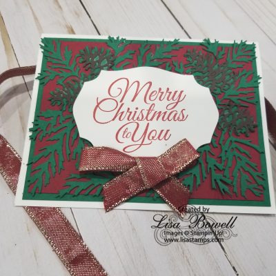 Christmas Pinecone Die card