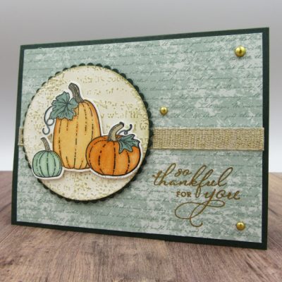 Pretty Pumpkins Thankful Card
